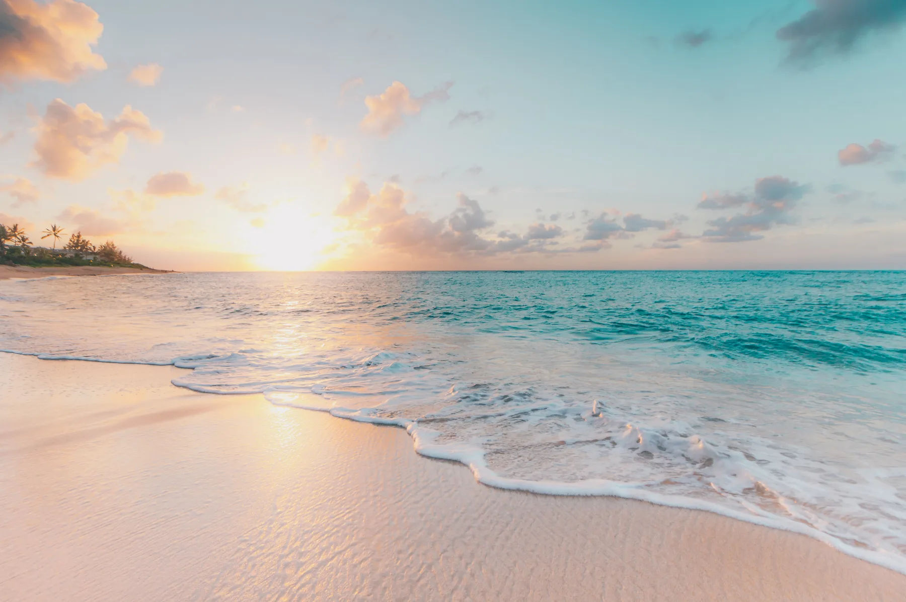 Soft sunrise over the ocean