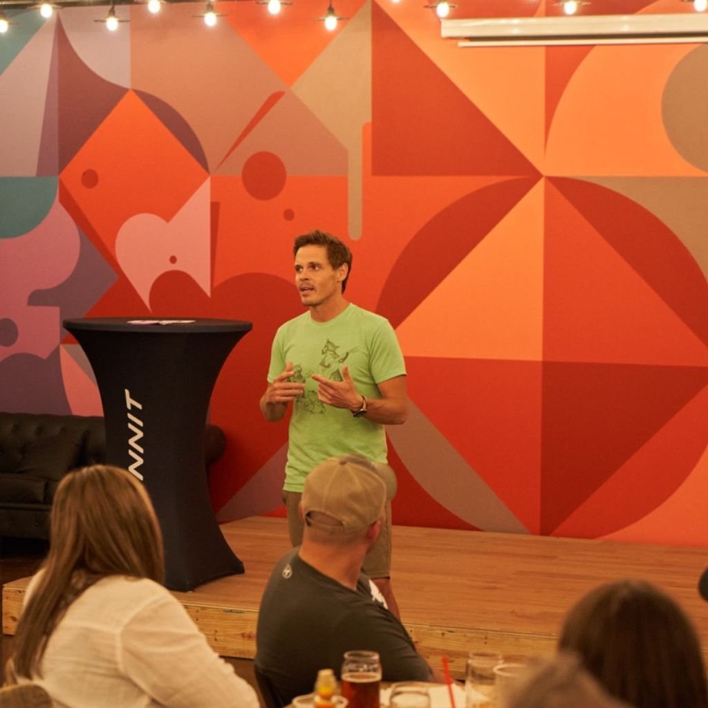 Seth Talking At A Crowd